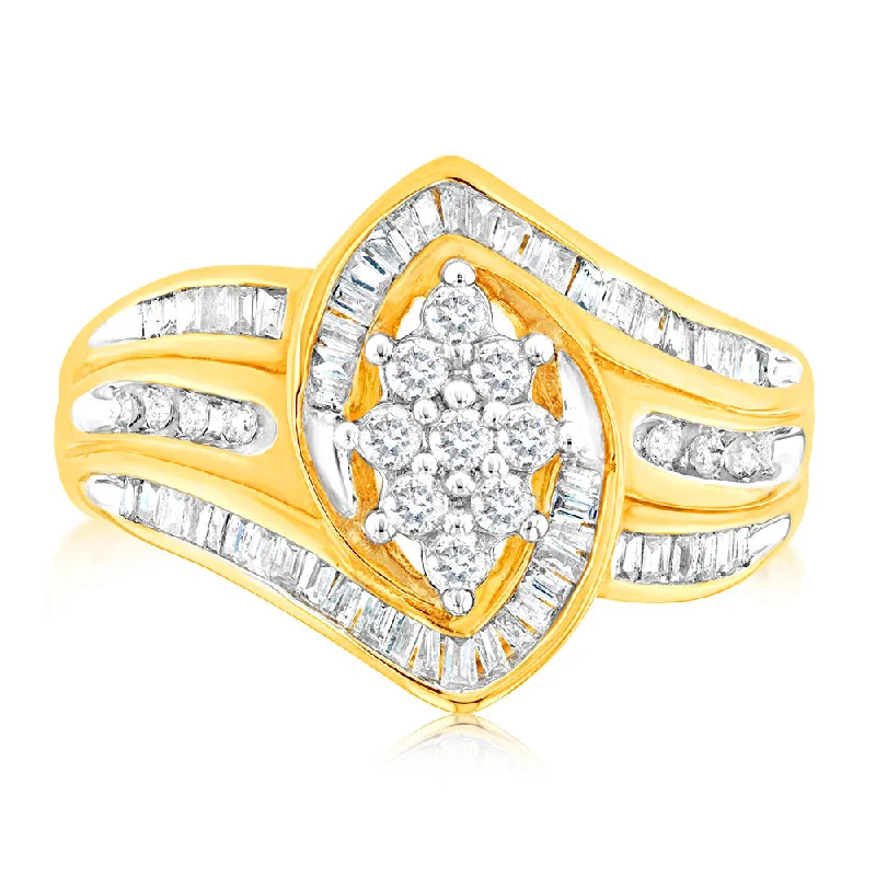 High-Quality Jewelry At A Fraction Of The Cost 1/2 Carat Diamond Ring in 10ct Yellow Gold High-Quality Jewelry At A Fraction Of The Cost 1/2 Carat Diamond Ring in 10ct Yellow Gold