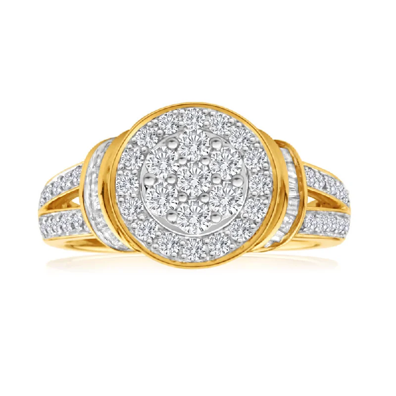 Limited-Time Jewelry Discounts – Shine Without The Splurge 1 Carat Yellow Gold Diamond Set Cluster Ring in 9ct Gold Limited-Time Jewelry Discounts – Shine Without The Splurge 1 Carat Yellow Gold Diamond Set Cluster Ring in 9ct Gold