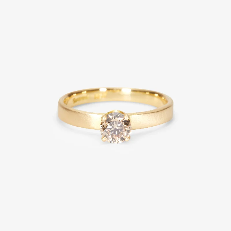 R10306BR | 5mm Classic Brown Diamond Solitaire Ring