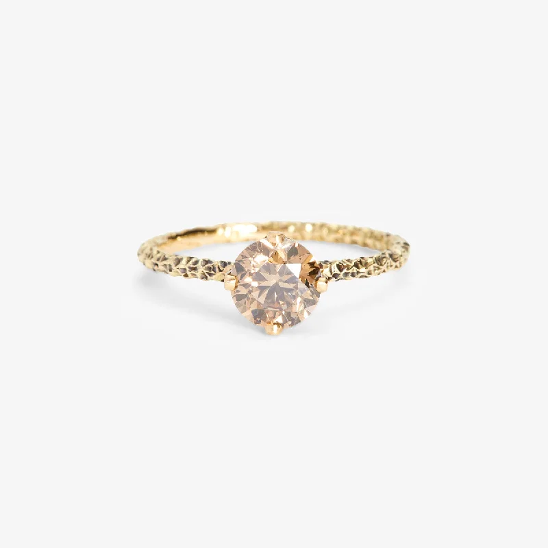 Fine Jewelry, Limited-Time Offers Available R9008BR | 6.5mm Brown Diamond Homespun Solitaire Ring