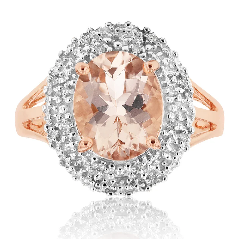 Personalized Jewelry Sale – Unique Gifts At Low Prices 9ct Rose Gold 2.00ct Morganite and Diamond Ring Personalized Jewelry Sale – Unique Gifts At Low Prices 9ct Rose Gold 2.00ct Morganite and Diamond Ring