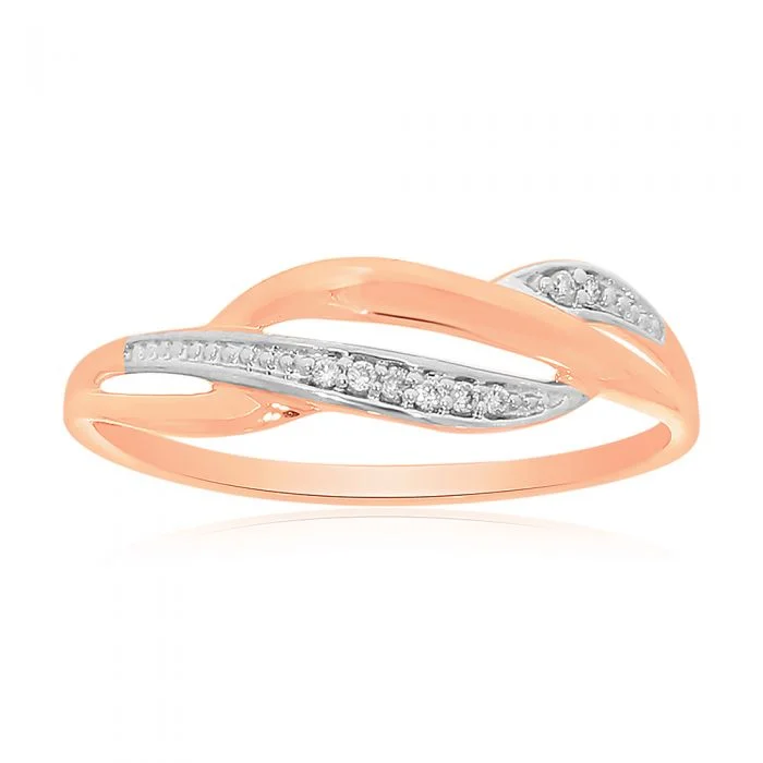 Stunning Jewelry At Even More Stunning Prices 9ct Rose Gold Diamond Ring with 8 Brilliant Diamonds Stunning Jewelry At Even More Stunning Prices 9ct Rose Gold Diamond Ring with 8 Brilliant Diamonds