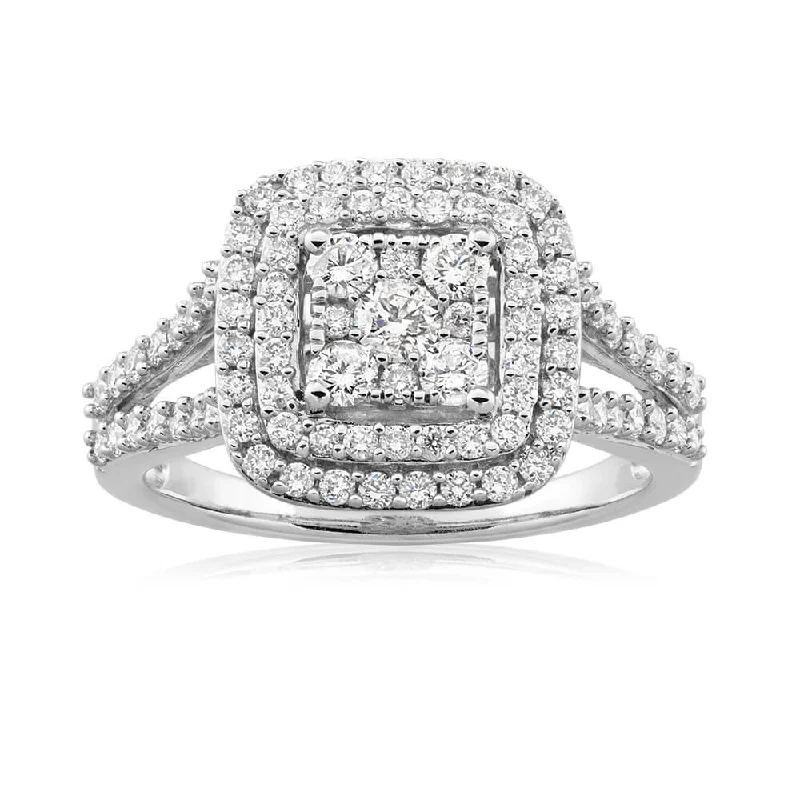 Shine Without Limits – Jewelry Sale Happening Now 9ct White Gold 1 Carat Diamond Ring With 91 Beautiful Diamonds Shine Without Limits – Jewelry Sale Happening Now 9ct White Gold 1 Carat Diamond Ring With 91 Beautiful Diamonds