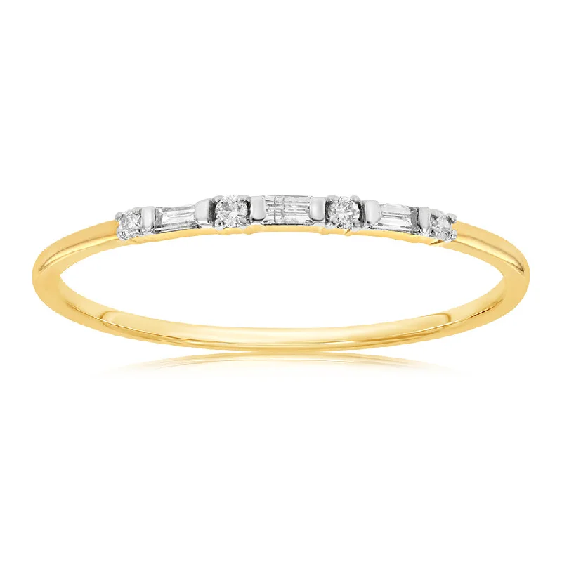 Jewelry Sale – Exclusive Styles At Lower Prices 9ct Yellow Gold 0.10 Carat Diamond Eternity Ring with 4Brilliant & 3Baguette Diamonds Jewelry Sale – Exclusive Styles At Lower Prices 9ct Yellow Gold 0.10 Carat Diamond Eternity Ring with 4Brilliant & 3Baguette Diamonds