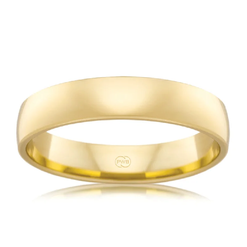 Exclusive Jewelry Sale – Shine For Less 9ct Yellow Gold 4mm Classic Barrel Ring. Size P Exclusive Jewelry Sale – Shine For Less 9ct Yellow Gold 4mm Classic Barrel Ring. Size P