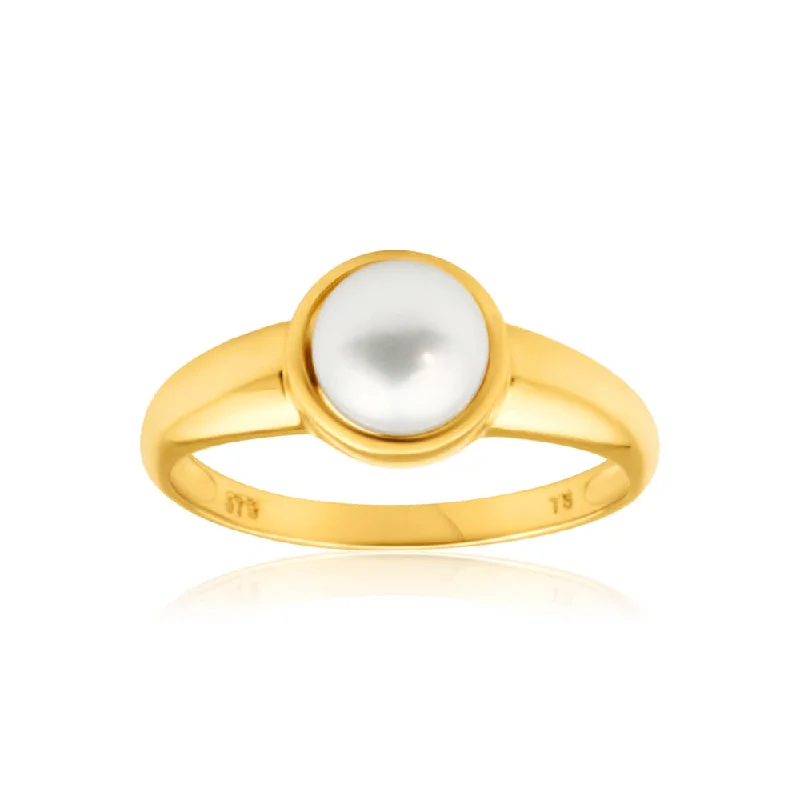 Flash Sale On Stunning Jewelry – Don't Miss Out 9ct Yellow Gold 6.5mm Cultured Pearl Ring Flash Sale On Stunning Jewelry – Don't Miss Out 9ct Yellow Gold 6.5mm Cultured Pearl Ring