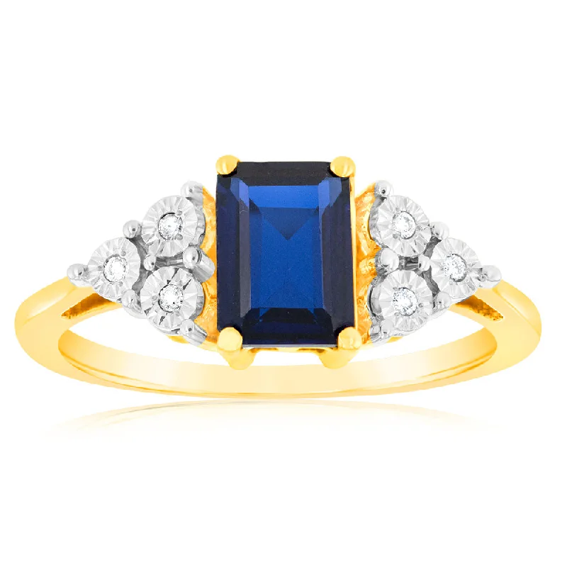 Jewelry Sale Alert – Shop Timeless Elegance Today 9ct Yellow Gold 7mm Created Sapphire And Diamond Ring Jewelry Sale Alert – Shop Timeless Elegance Today 9ct Yellow Gold 7mm Created Sapphire And Diamond Ring