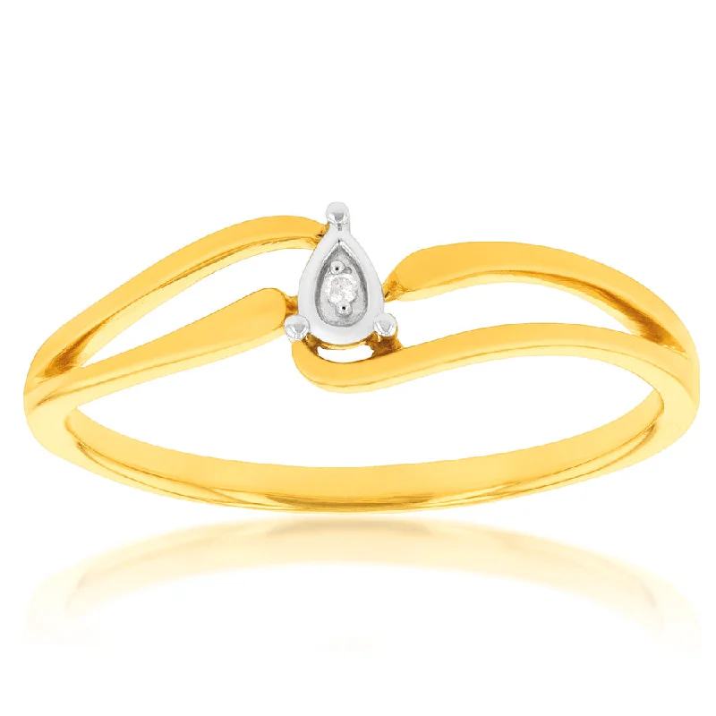 Flash Sale On Stunning Jewelry – Don't Miss Out 9ct Yellow Gold Diamond Ring