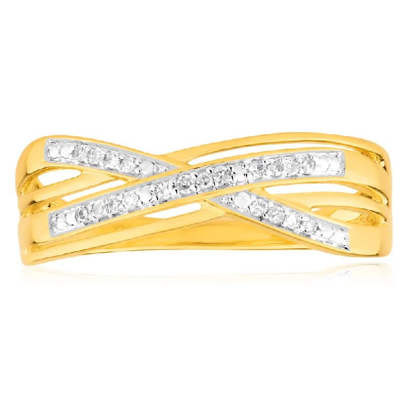 Seasonal Jewelry Deals – Elevate Your Style 9ct Yellow Gold Diamond Ring with 20 Brilliant Diamonds Seasonal Jewelry Deals – Elevate Your Style 9ct Yellow Gold Diamond Ring with 20 Brilliant Diamonds