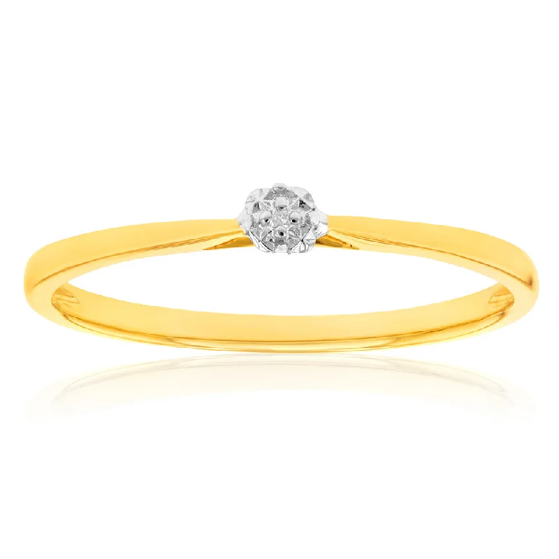 Luxury Jewelry Without The Luxury Price Tag 9ct Yellow Gold Diamond Solitaire Ring