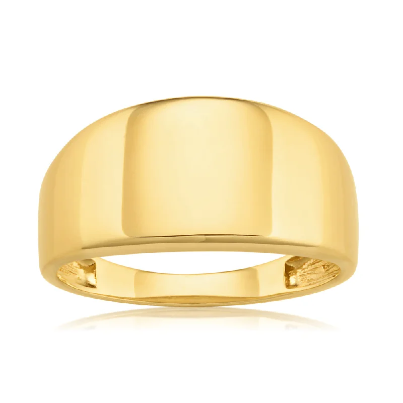 Exclusive Jewelry Sale – Sparkle For Less 9ct Yellow Gold High Polish Wide Band Tapered Ring Exclusive Jewelry Sale – Sparkle For Less 9ct Yellow Gold High Polish Wide Band Tapered Ring