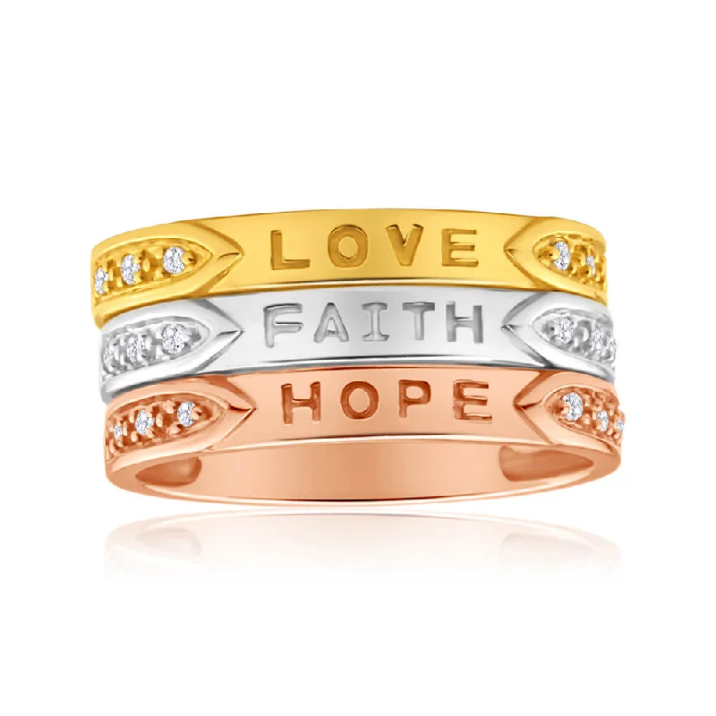 Last Chance To Grab Your Favorite Jewelry At A Discount 9ct Yellow Gold, White Gold & Rose Gold Diamond 3 Ring Set Last Chance To Grab Your Favorite Jewelry At A Discount 9ct Yellow Gold, White Gold & Rose Gold Diamond 3 Ring Set