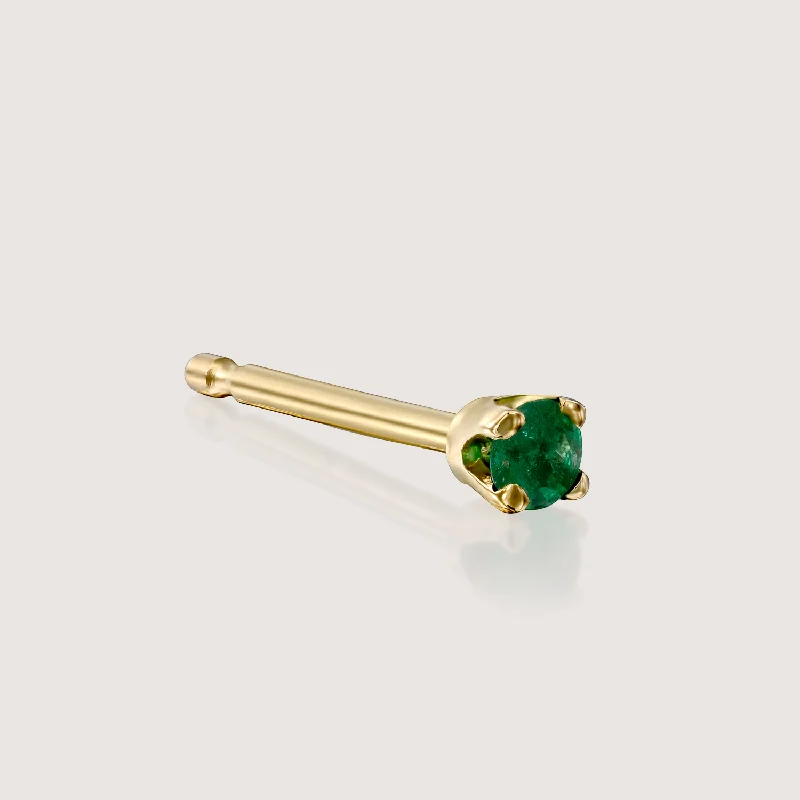 Fashion-Forward Geometric Jewelry For Contemporary Style Martina Gold Earring 2mm Emerald Fashion-Forward Geometric Jewelry For Contemporary Style Martina Gold Earring 2mm Emerald