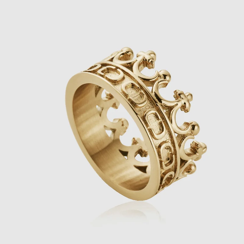 High-End Sparkle, Low-End Prices – Jewelry Sale Live Crown Ring (Gold)