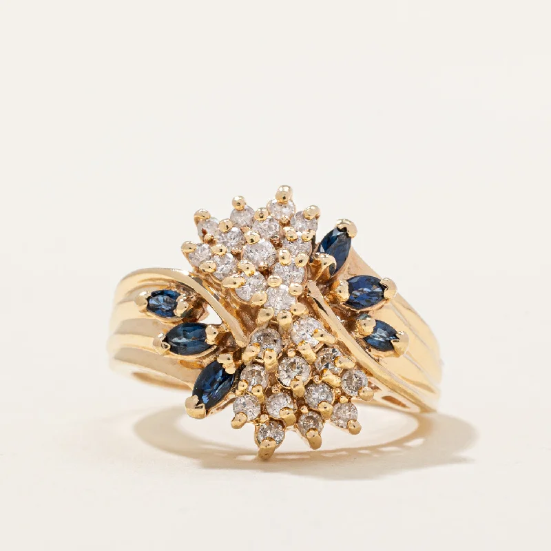Huge Savings On Timeless Jewelry Collections Diamond & Sapphire Cocktail Ring | 0.52ctw, 0.36ctw | SZ 6.75 | Huge Savings On Timeless Jewelry Collections Diamond & Sapphire Cocktail Ring | 0.52ctw, 0.36ctw | SZ 6.75 |
