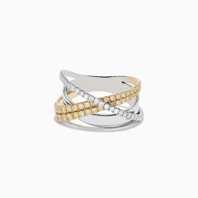 High-End Sparkle, Low-End Prices – Jewelry Sale Live 14K Two-Tone Gold Yellow and White Diamond Crossover Ring High-End Sparkle, Low-End Prices – Jewelry Sale Live 14K Two-Tone Gold Yellow and White Diamond Crossover Ring