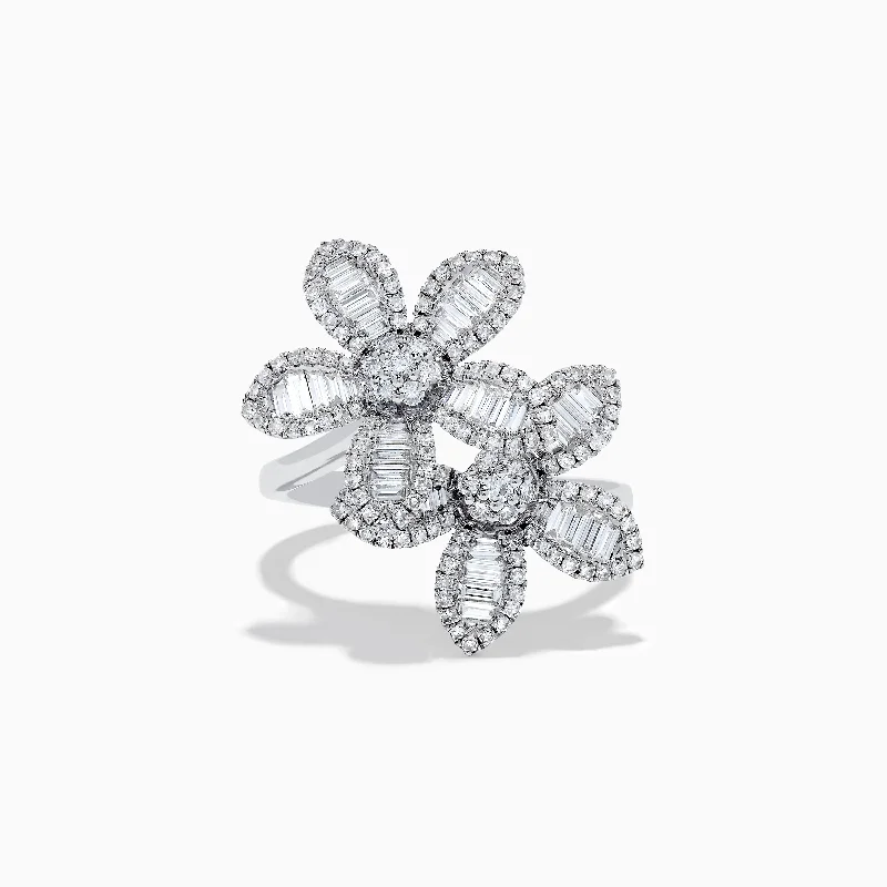 Exclusive Jewelry Offers – Sparkle For Less 14K White Gold Diamond Multi Flower Ring Exclusive Jewelry Offers – Sparkle For Less 14K White Gold Diamond Multi Flower Ring