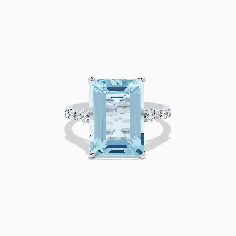 Timeless Jewelry Styles At Wallet-Friendly Prices Aquarius 14K White Gold Aquamarine and Diamond Cocktail Ring Timeless Jewelry Styles At Wallet-Friendly Prices Aquarius 14K White Gold Aquamarine and Diamond Cocktail Ring