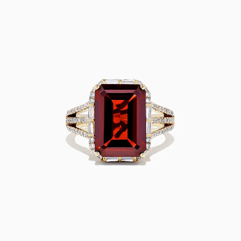 Limited-Time Jewelry Discounts – Shine Without The Splurge Bordeaux 14K Yellow Gold Garnet and Diamond Cocktail Ring, 8.37 TCW Limited-Time Jewelry Discounts – Shine Without The Splurge Bordeaux 14K Yellow Gold Garnet and Diamond Cocktail Ring, 8.37 TCW