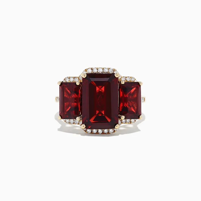 Don't Miss These Dazzling Jewelry Discounts Bordeaux 14K Yellow Gold Garnet and Diamond Three Stone Ring, 8.62 TCW Don't Miss These Dazzling Jewelry Discounts Bordeaux 14K Yellow Gold Garnet and Diamond Three Stone Ring, 8.62 TCW