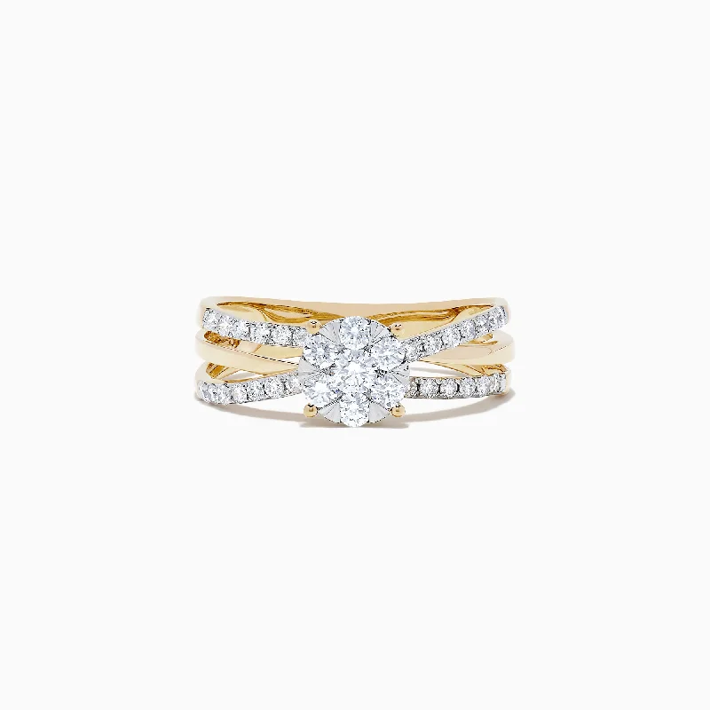 High-End Jewelry, Now More Affordable Than Ever Bouquet 14K Yellow Gold Diamond Cluster Ring, 0.39 TCW High-End Jewelry, Now More Affordable Than Ever Bouquet 14K Yellow Gold Diamond Cluster Ring, 0.39 TCW
