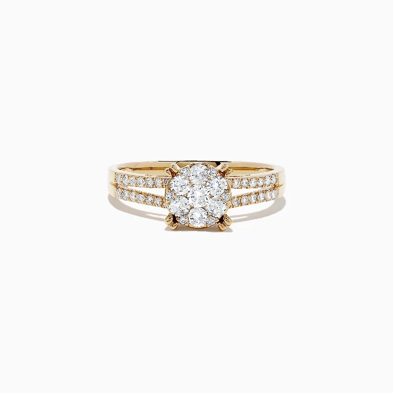 Premium Jewelry At Special Low Prices For A Limited Time Bouquet 14K Yellow Gold Diamond Cluster Ring, 0.56 TCW Premium Jewelry At Special Low Prices For A Limited Time Bouquet 14K Yellow Gold Diamond Cluster Ring, 0.56 TCW