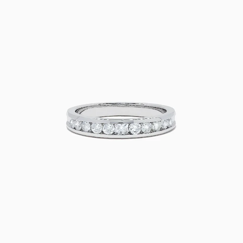 Special Deals On Handcrafted And Designer Jewelry Bridal 14K White Gold Channel Set Diamond Band, 0.49 TCW Special Deals On Handcrafted And Designer Jewelry Bridal 14K White Gold Channel Set Diamond Band, 0.49 TCW