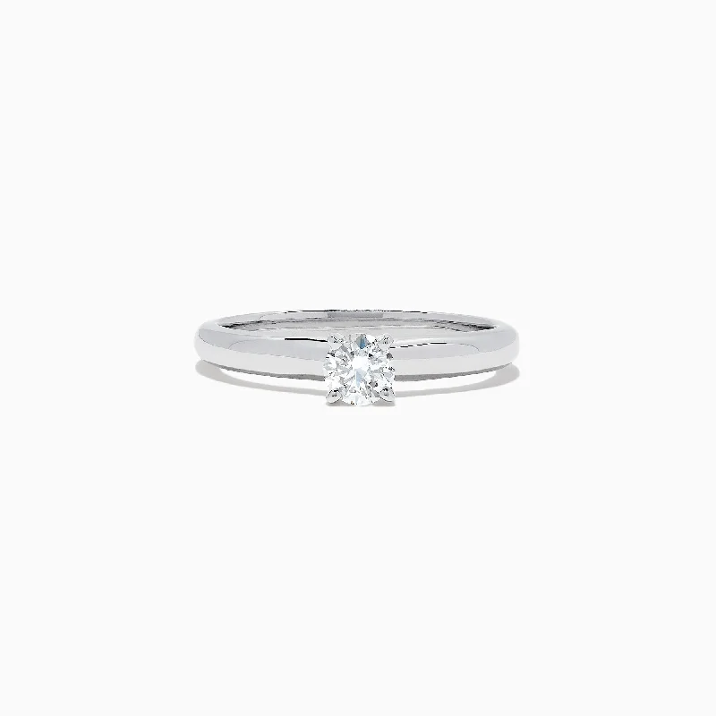 Limited-Time Offer On Premium Jewelry Collections Bridal 14K White Gold Diamond Solitaire Ring, 0.33 TCW Limited-Time Offer On Premium Jewelry Collections Bridal 14K White Gold Diamond Solitaire Ring, 0.33 TCW