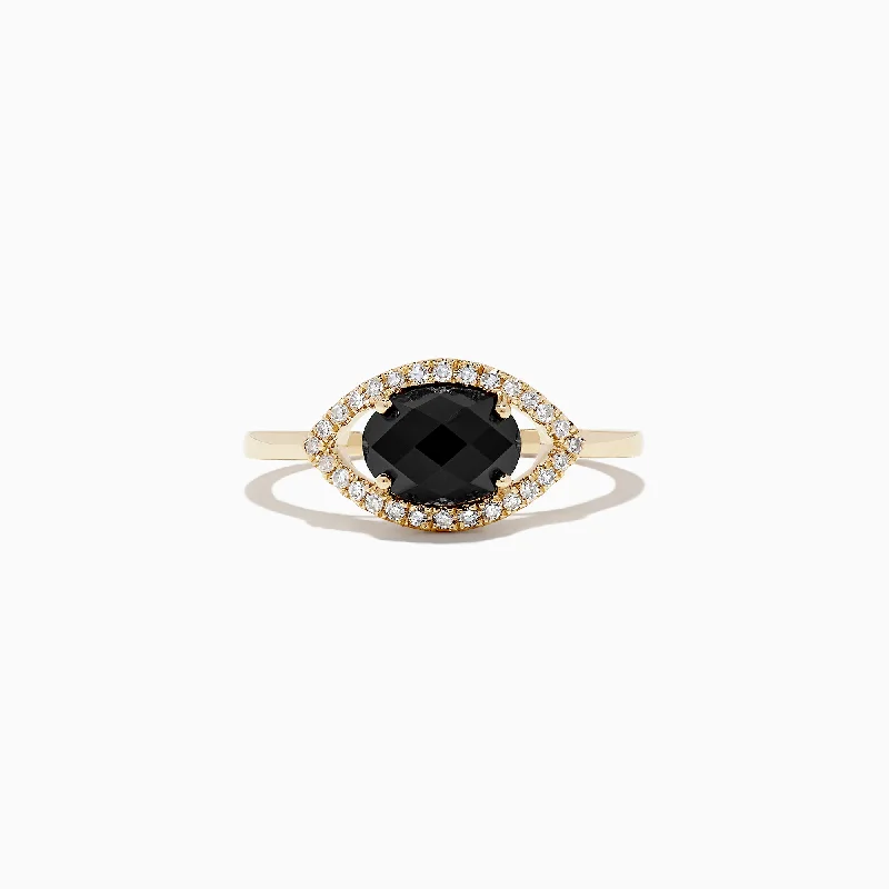 Best Jewelry Deals – Premium Quality At Exclusive Discounts Novelty 14K Yellow Gold Onyx and Diamond Evil Eye Ring, 1.56 TCW Best Jewelry Deals – Premium Quality At Exclusive Discounts Novelty 14K Yellow Gold Onyx and Diamond Evil Eye Ring, 1.56 TCW
