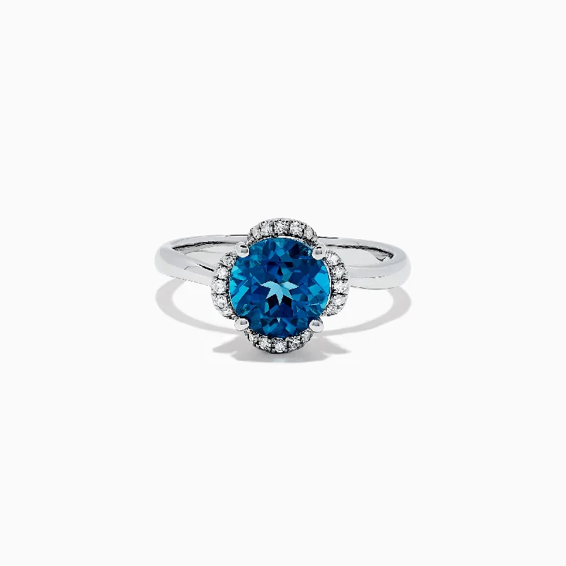 Jewelry Flash Sale – Stylish Designs At Unbeatable Rates Ocean Bleu 14K Gold London Blue Topaz and Diamond Ring, 2.10 TCW Jewelry Flash Sale – Stylish Designs At Unbeatable Rates Ocean Bleu 14K Gold London Blue Topaz and Diamond Ring, 2.10 TCW
