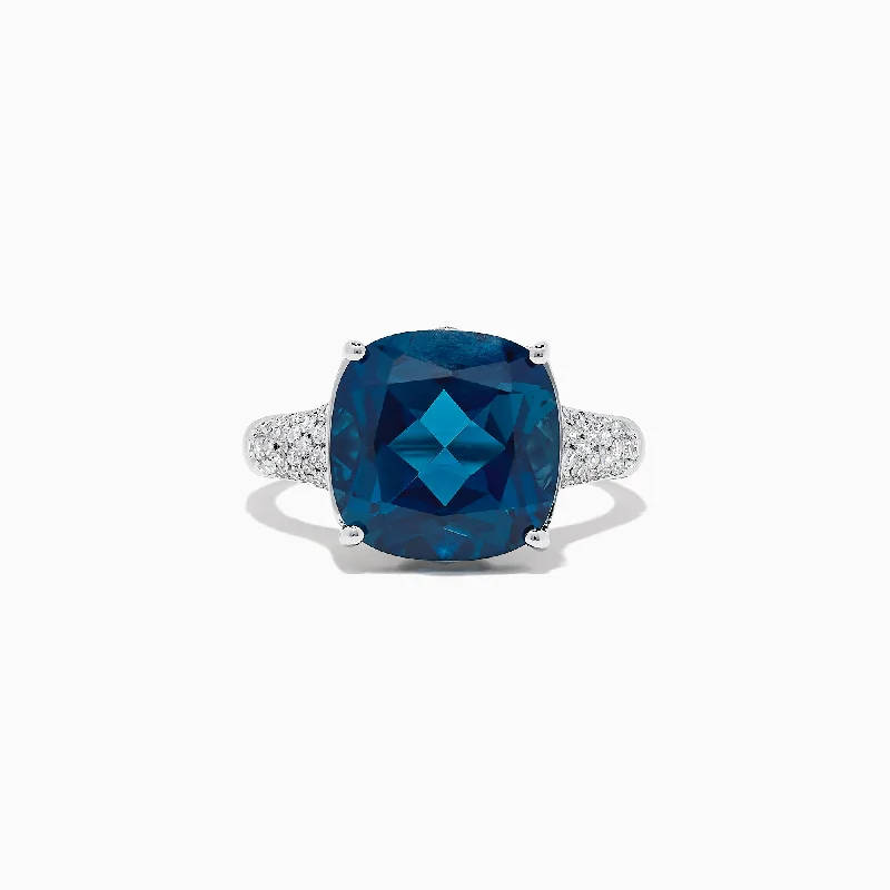 Affordable Luxury Jewelry – Style At A Great Price Ocean Bleu 14K Gold London Blue Topaz and Diamond Ring, 8.69 TCW Affordable Luxury Jewelry – Style At A Great Price Ocean Bleu 14K Gold London Blue Topaz and Diamond Ring, 8.69 TCW