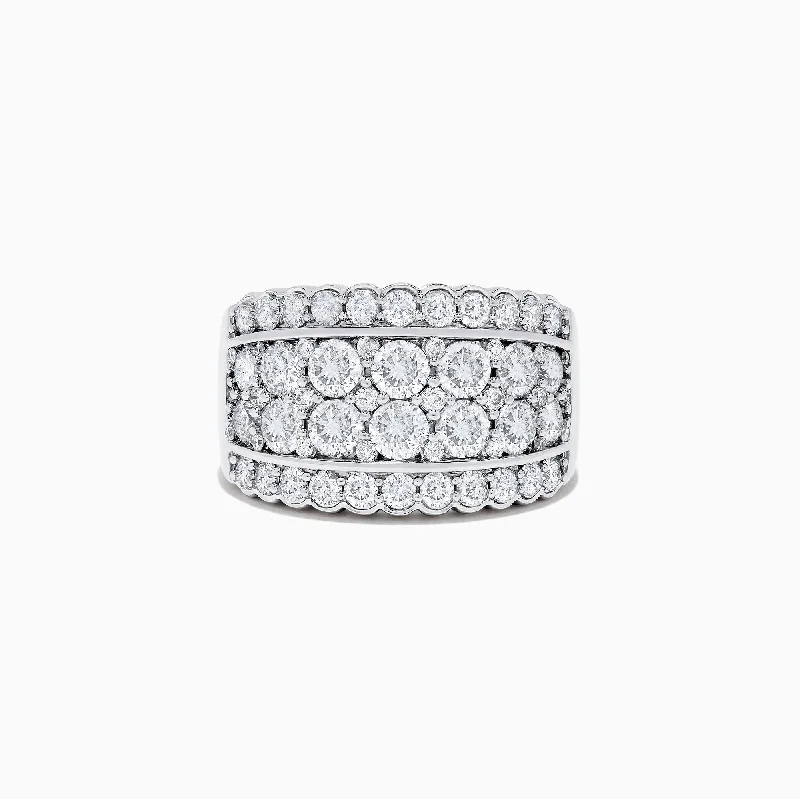 Elegant Jewelry Styles At Budget-Friendly Prices Pave Classica 14K White Gold Diamond Wide Band Ring, 1.54 TCW Elegant Jewelry Styles At Budget-Friendly Prices Pave Classica 14K White Gold Diamond Wide Band Ring, 1.54 TCW