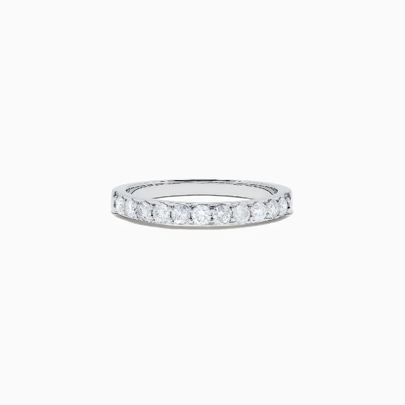 Seasonal Jewelry Deals – Elevate Your Style Pave Classica 14K White Gold Prong Set Diamond Band, 0.49 TCW Seasonal Jewelry Deals – Elevate Your Style Pave Classica 14K White Gold Prong Set Diamond Band, 0.49 TCW