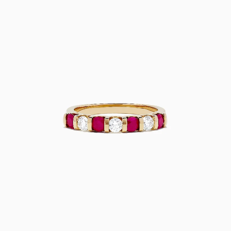 Unmissable Jewelry Clearance – Final Reductions Ruby Royale 14K Yellow Gold Ruby and Diamond Band, 0.82 TCW Unmissable Jewelry Clearance – Final Reductions Ruby Royale 14K Yellow Gold Ruby and Diamond Band, 0.82 TCW