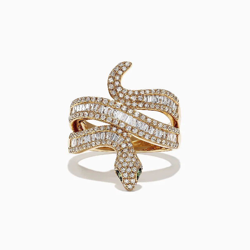 Last Chance To Grab Your Favorite Jewelry At A Discount Safari 14K Yellow Gold Diamond Snake Ring, 0.95 TCW Last Chance To Grab Your Favorite Jewelry At A Discount Safari 14K Yellow Gold Diamond Snake Ring, 0.95 TCW