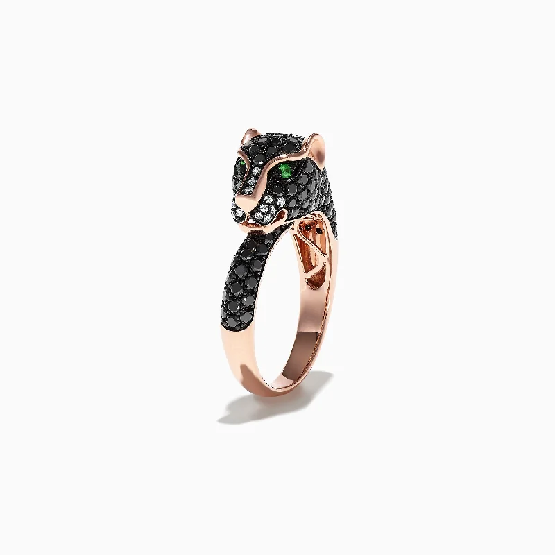 Elegant Jewelry, Exclusive Prices – Shop Now Signature 14K Gold Black Diamond & Tsavorite Panther Ring, 1.75 TCW Elegant Jewelry, Exclusive Prices – Shop Now Signature 14K Gold Black Diamond & Tsavorite Panther Ring, 1.75 TCW