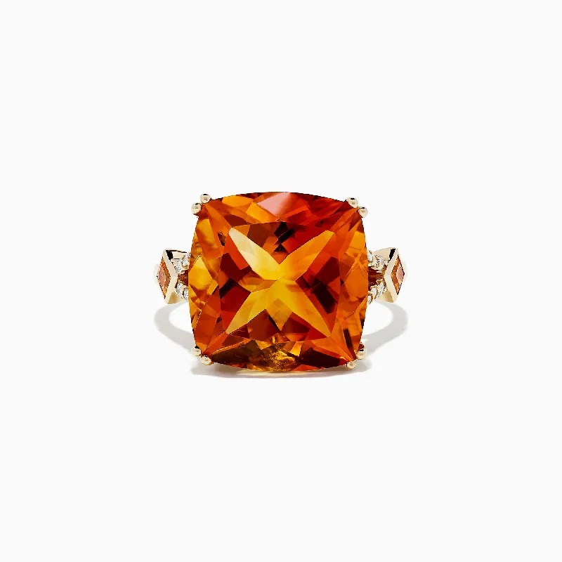 Sparkle For Less – Shop Our Limited-Time Jewelry Deals Sunset 14K Yellow Gold Citrine and Diamond Cocktail Ring, 11.04 TCW Sparkle For Less – Shop Our Limited-Time Jewelry Deals Sunset 14K Yellow Gold Citrine and Diamond Cocktail Ring, 11.04 TCW