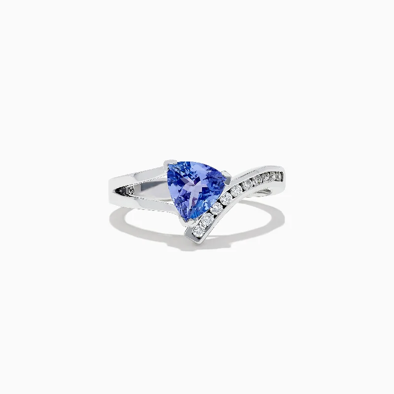 Shop Jewelry That Shines Without The High Price Nahla Siri 14K White Gold Tanzanite and Diamond Ring, 1.24 TCW Shop Jewelry That Shines Without The High Price Nahla Siri 14K White Gold Tanzanite and Diamond Ring, 1.24 TCW