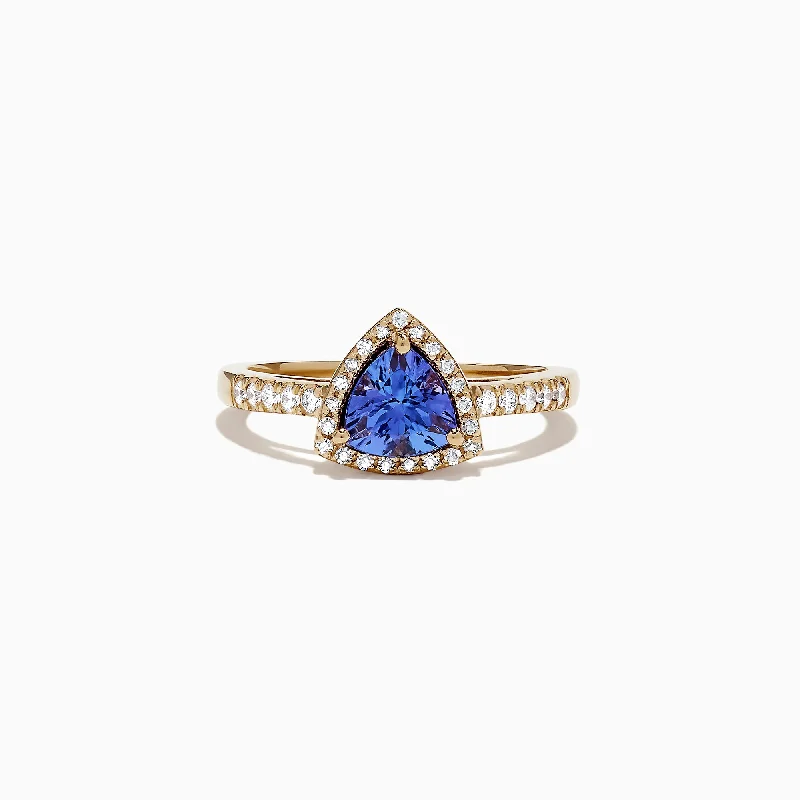Limited Stock On Premium Jewelry At Low Prices Nahla Siri 14K Yellow Gold Tanzanite and Diamond Ring, 0.96 TCW Limited Stock On Premium Jewelry At Low Prices Nahla Siri 14K Yellow Gold Tanzanite and Diamond Ring, 0.96 TCW