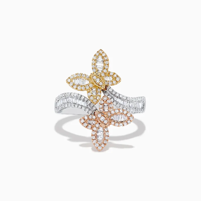 Make Your Outfit Shine With Discounted Jewelry Trio 14K Three-Tone Gold Diamond Double Butterfly Ring Make Your Outfit Shine With Discounted Jewelry Trio 14K Three-Tone Gold Diamond Double Butterfly Ring