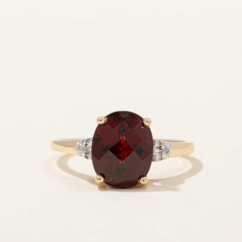 Trending Jewelry Styles Now At Limited-Time Discounts Garnet & Diamond Cocktail Ring | 3.05ct, 0.01ctw | SZ 6.75 |