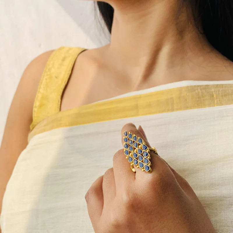Exclusive Jewelry Bundles At Discounted Prices Silver Gold Plated Blue Ring