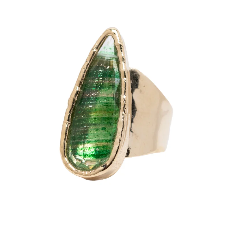 Modern Statement Jewelry For Bold Styling Green Hydro Quartz Cocktail Ring