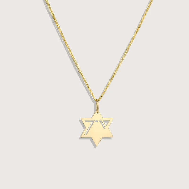 Trendy Minimalist Jewelry For Everyday Wear Heroism Star Of David Gold pendant