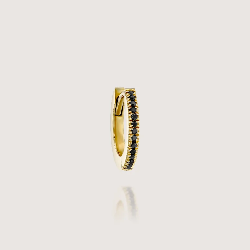 Dazzle With Discounts – Shop Jewelry On Sale Khloé Medium Hoop Gold Earring with Black Diamonds Dazzle With Discounts – Shop Jewelry On Sale Khloé Medium Hoop Gold Earring with Black Diamonds