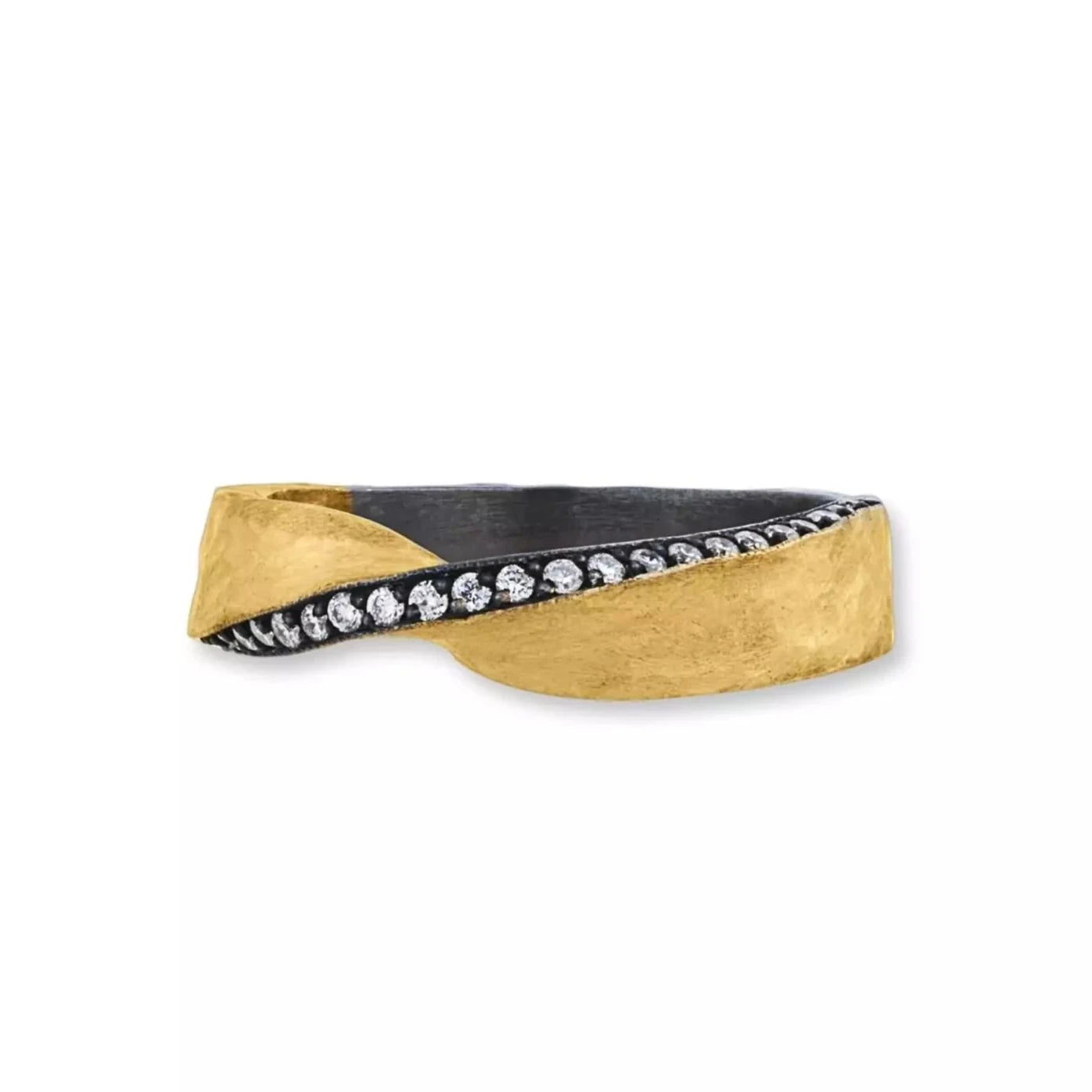 Lika Behar Oxidized Sterling Silver & Yellow Gold Twist Ring