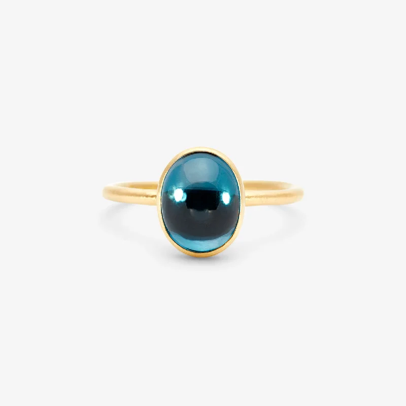 Modern Statement Jewelry For Bold Styling R12001BT | London Blue Topaz Glacé Ring