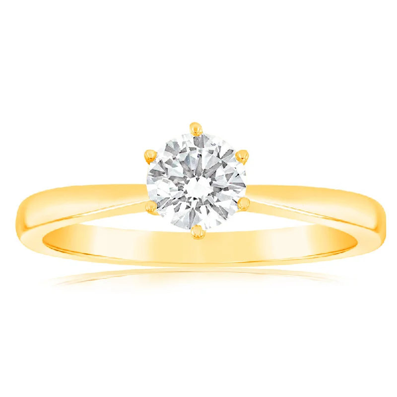 Don't Miss Out On Bestselling Jewelry At Special Prices Luminesce Lab Grown 1/2 Carat Diamond Solitaire Ring set in 14ct Yellow Gold Don't Miss Out On Bestselling Jewelry At Special Prices Luminesce Lab Grown 1/2 Carat Diamond Solitaire Ring set in 14ct Yellow Gold