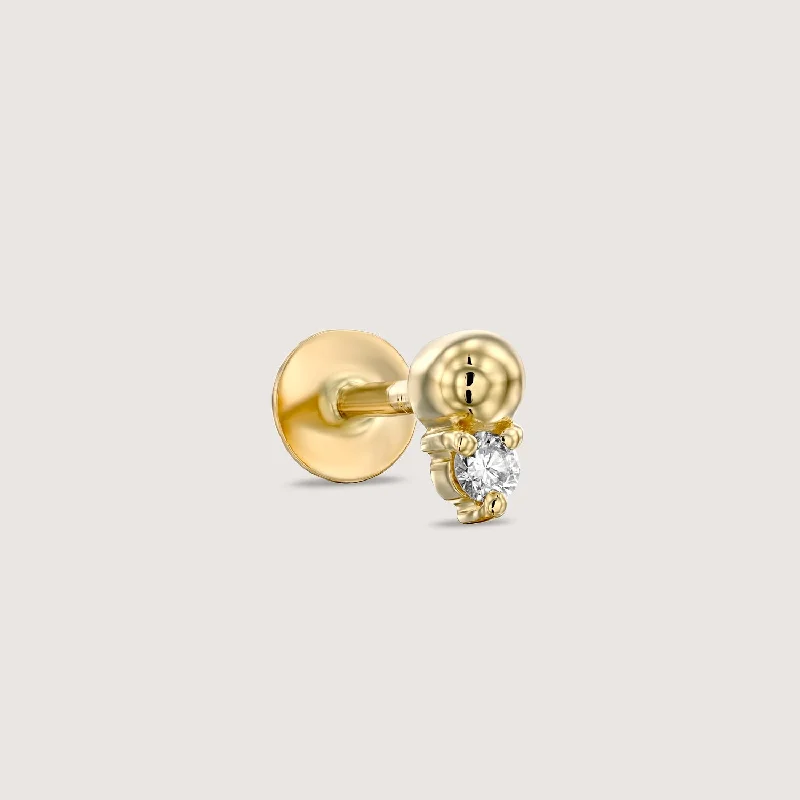 Discounted Luxury Jewelry – Shine Without The Splurge Marie Piercing Earring With White Diamond Discounted Luxury Jewelry – Shine Without The Splurge Marie Piercing Earring With White Diamond