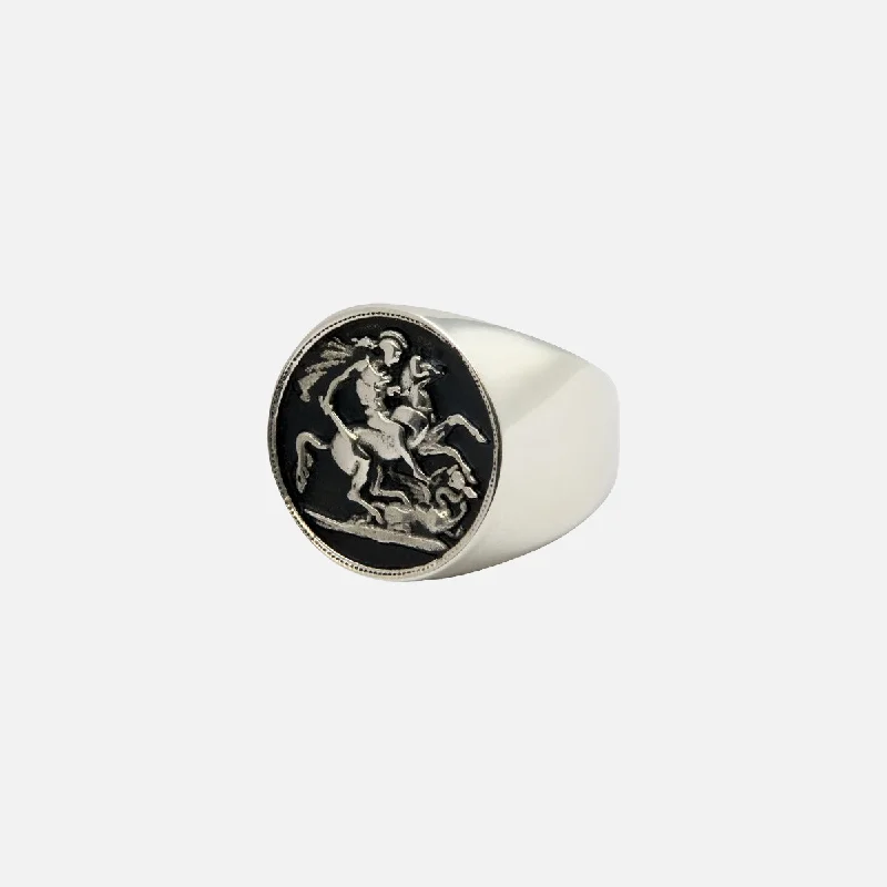 Versatile Layering Jewelry For Effortless Chic "MÉDAILLON" RING - WHITE GOLD